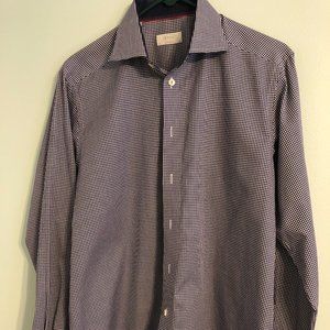 Eton Pattern Button Down Shirt Pattern - Neck 16 - Convertible Cuff